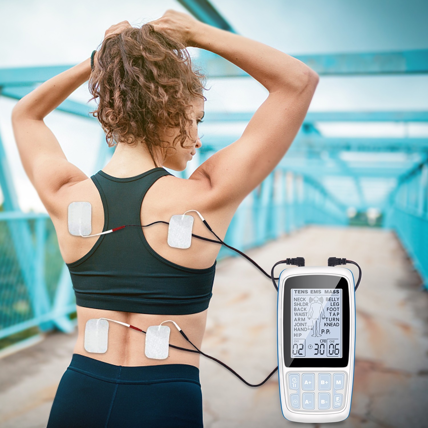 FDA Cleared Electronic TENS EMS Unit Muscle Stimulator for Pain Relief Therapy