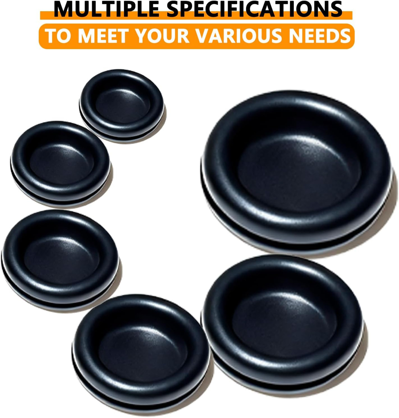 Rubber Grommet Kit 70 Pack, 7 Sizes Firewall Rubber Hole Plugs for Wiring