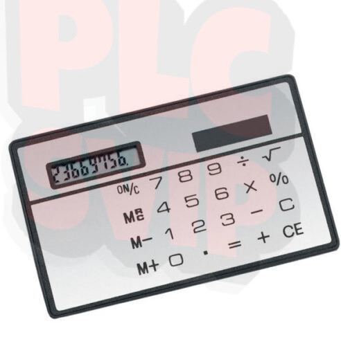 2PCS 8 Digits Ultra Thin Slim Credit Card Solar Power Pocket Calculator White