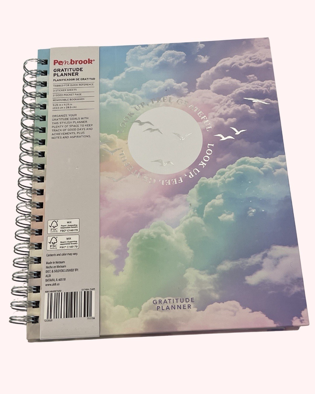 Pembrook Gratitude Planner Feel Grateful Cloud Undated 12 Month Wellness Journal