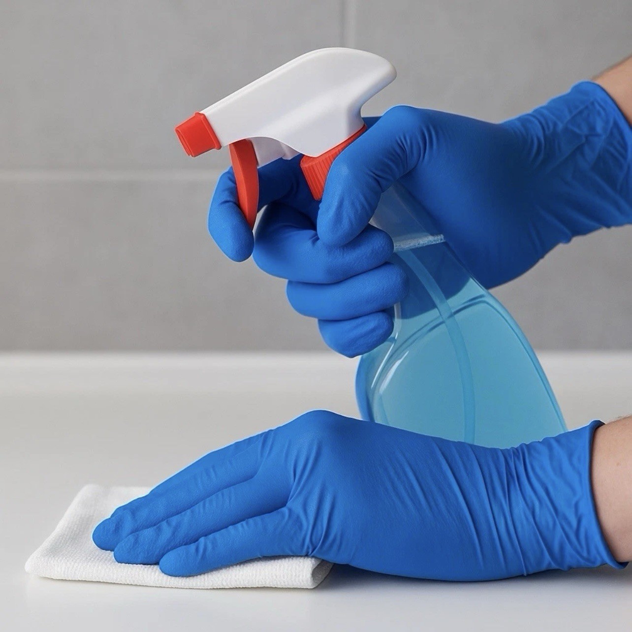 Kirkland Size L Nitrile Gloves 200 Ct Powder-Free Non-Latex Gloves Blue