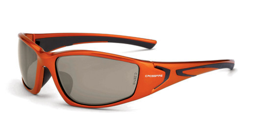 CrossFire-23125 RPG HD demi-copper flash mirror lens Glasses, burnt orange frame