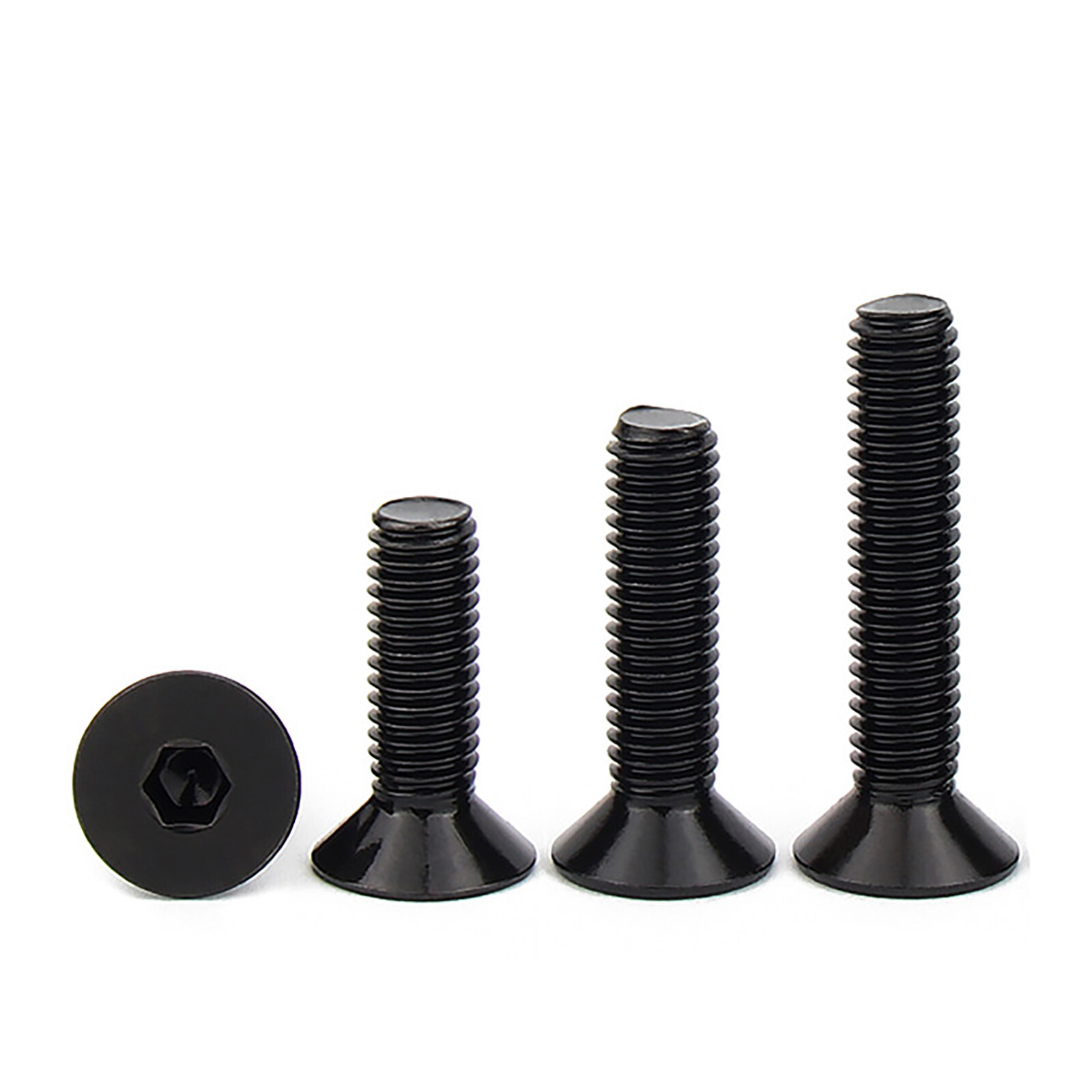 M3 M4 M5 SOCKET COUNTERSUNK SCREWS CSK HEX ALLEN KEY BOLTS BLACK STAINLESS STEEL