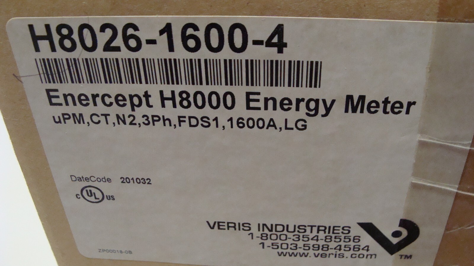 VERIS H8026-1600-4 Enercept H8000 Energy Meter Metering Transducer 1600 AMP