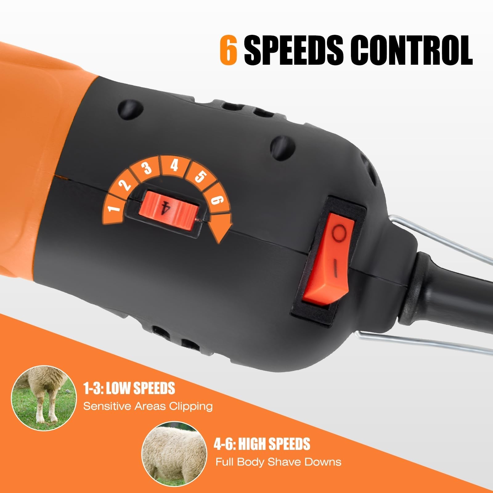 TAKEKIT Sheep Shears, 500W Professional Heavy Duty Sheep Clippers for Groomin…