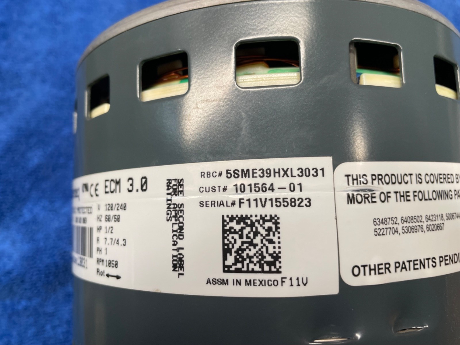 Lennox 101564-01 33W12 ECM 1/2HP OEM Blower Motor Genteq 5SME39HXL3031