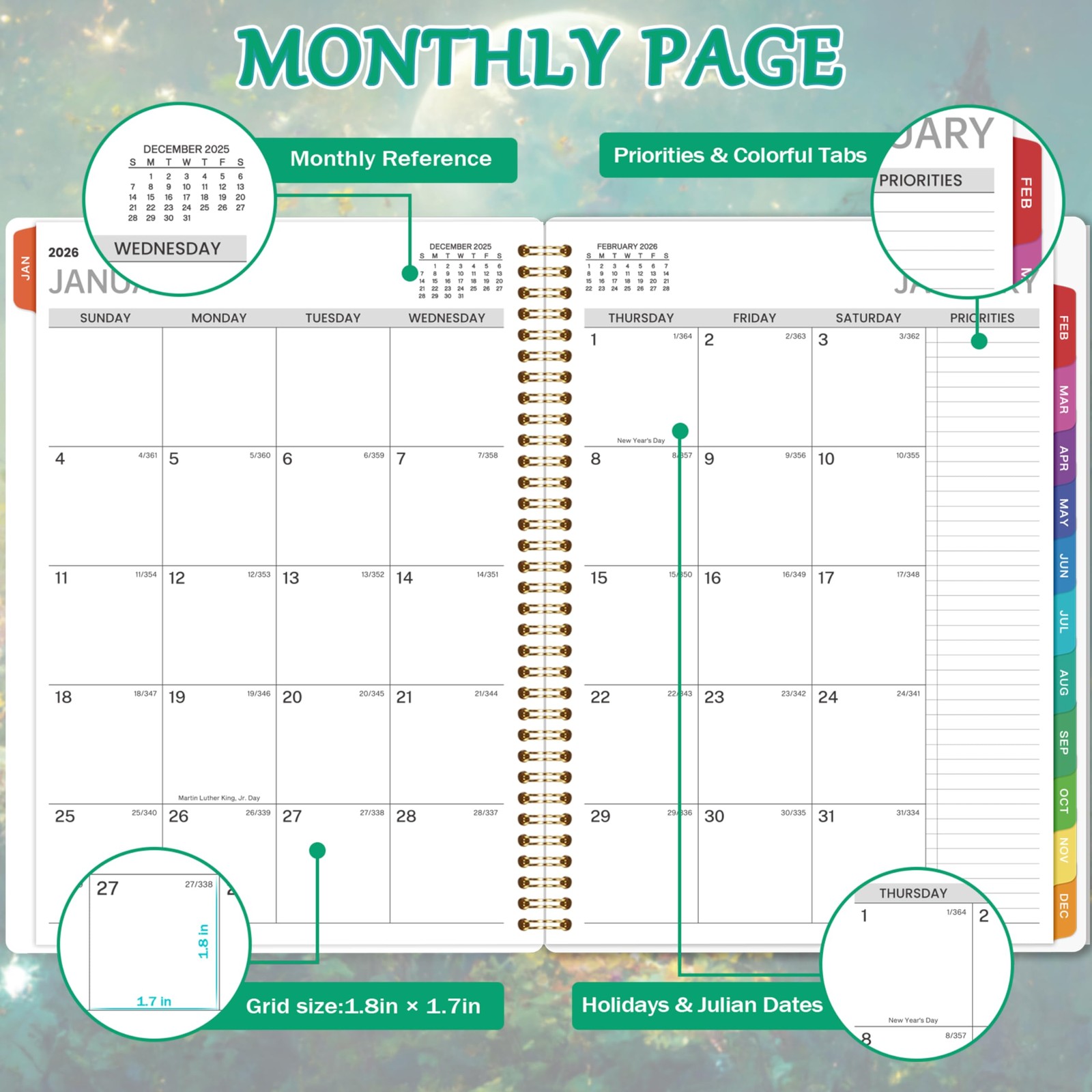 2026 Appointment Book/Planner – Appointment Book 2026, Jan.2026 – Dec.2026, 9