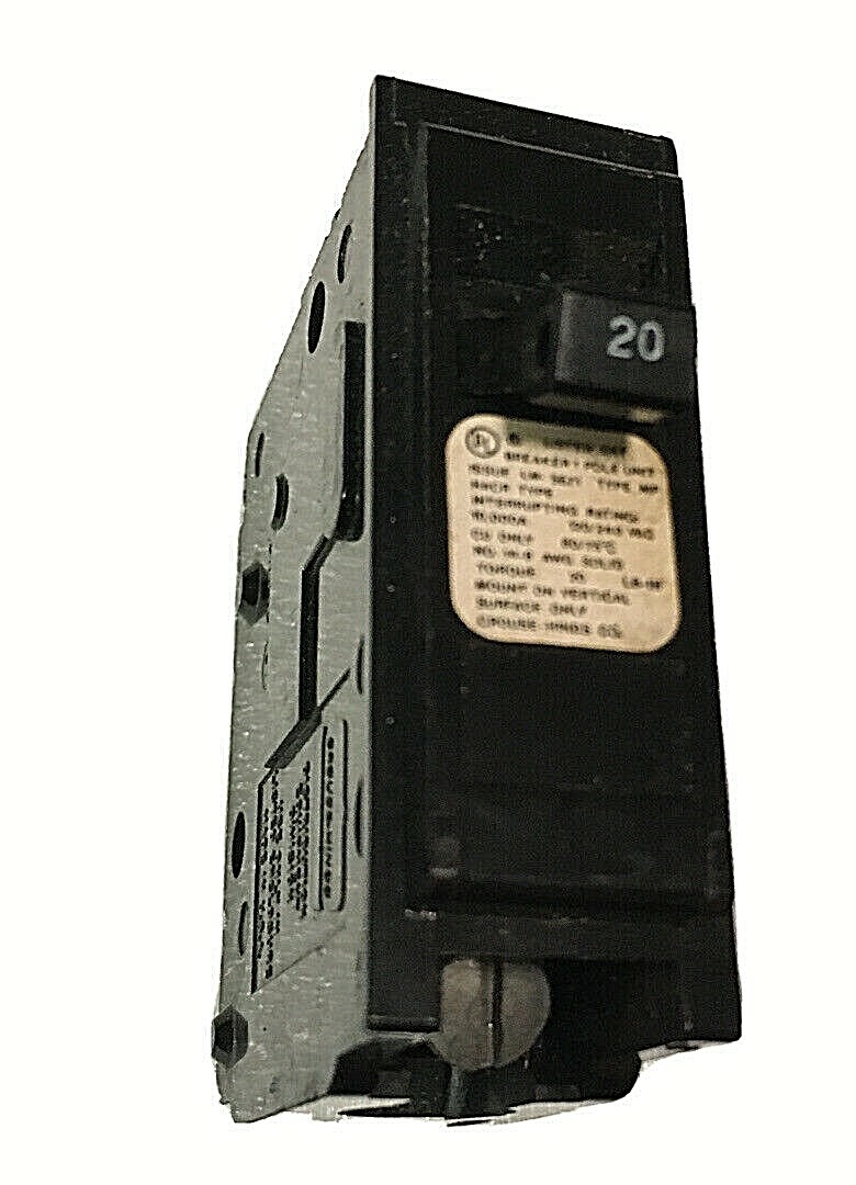 Crouse ARROW HEART MP120 1 Pole 20 Amp 120 Volt Breaker old style 1P 20A MP-120