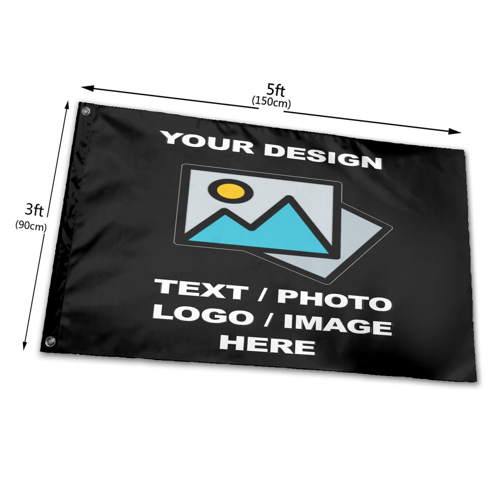 Custom Flag Personalized Flags – Print Your Own Logo Image Text USA