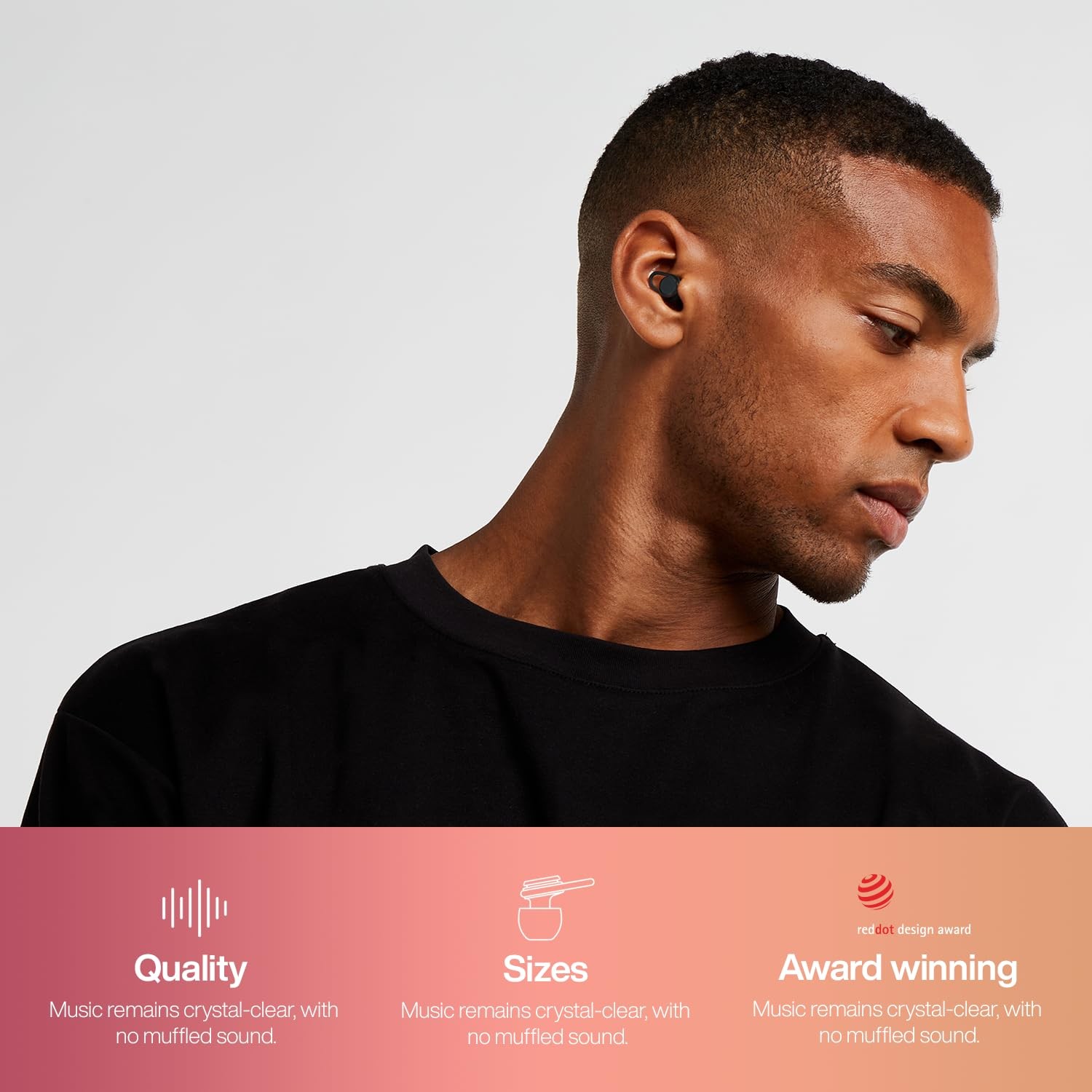 Hears One Ear Plugs for Noise Reduction – Patented Reusable Concert Earplugs,