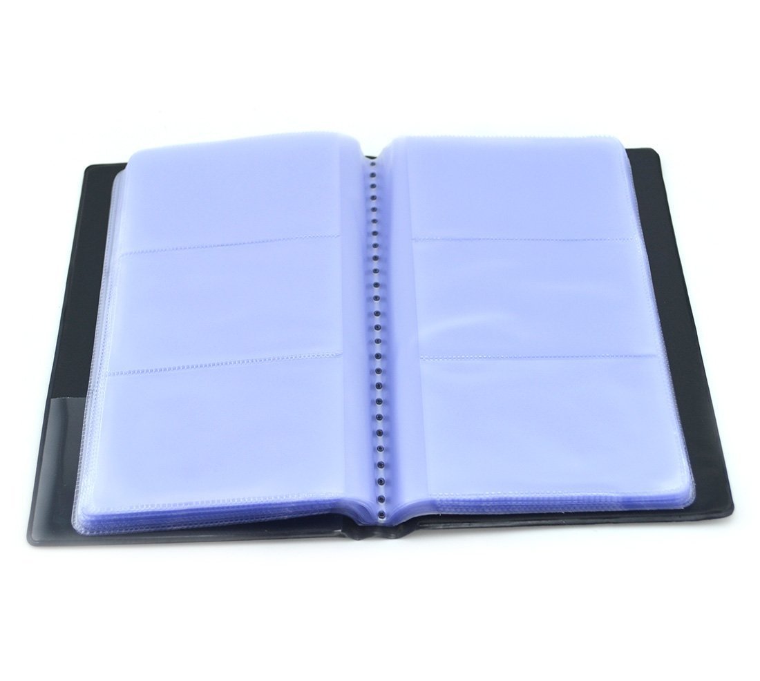 Leather 240 Cards Business Name ID Credit Card Holder Book Case Keeper Organizer