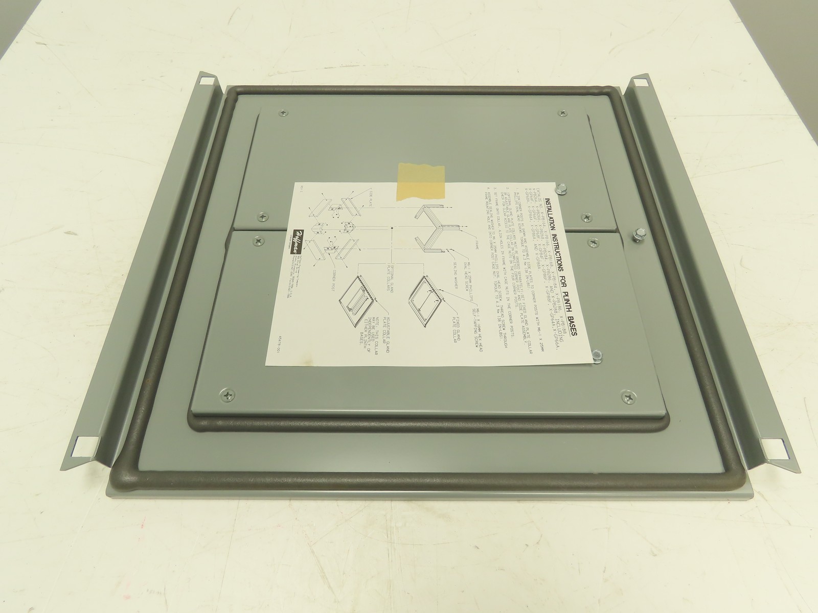 Hoffman X-GP66F Electrical Enclosure Fixed Steel Gland Plate 20×20″ Type 12 Gray