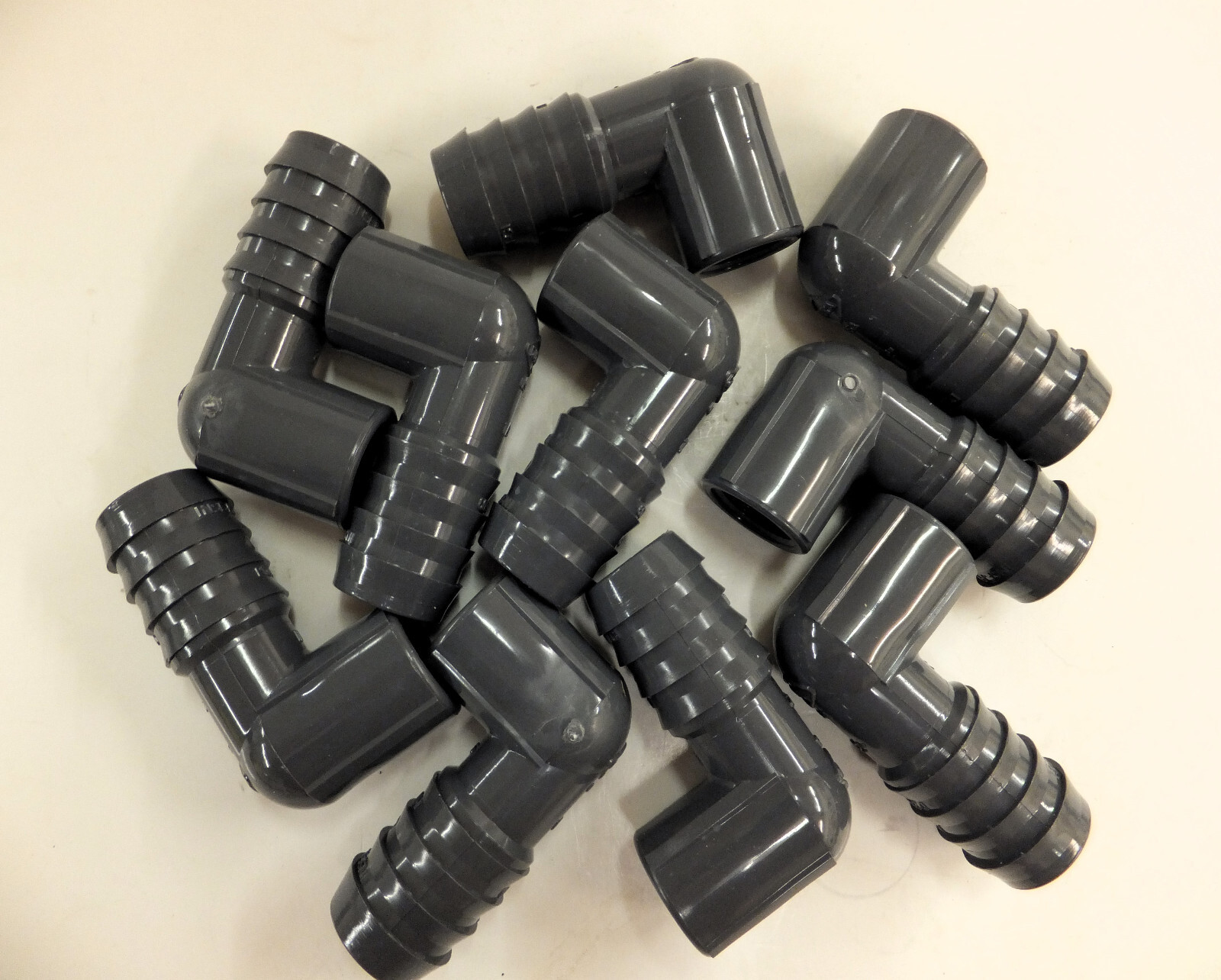 DURA 1407-130, 1″ BARB x 1/2″ FPT COMBINATION REDUCING 90° PVC ELBOW, BAGS OF 10