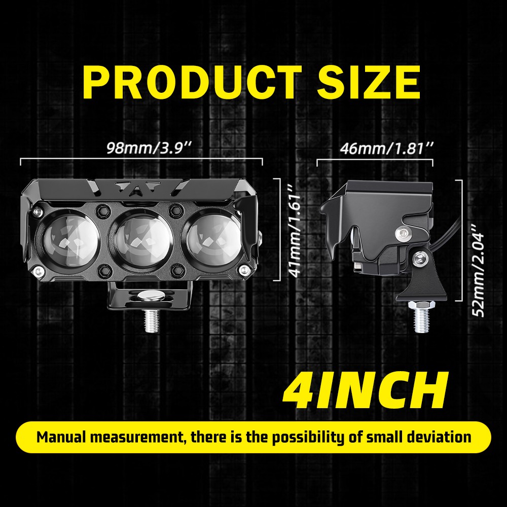 2x 4» LED Work Light Bar Spot Flood Pods Off Road Truck Fog Lights Yellow White