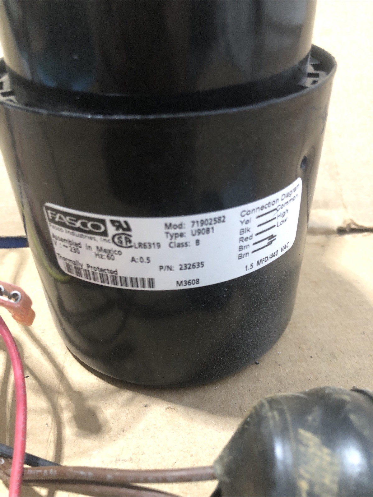 Fasco 71902582 U90B1 232635 Motor