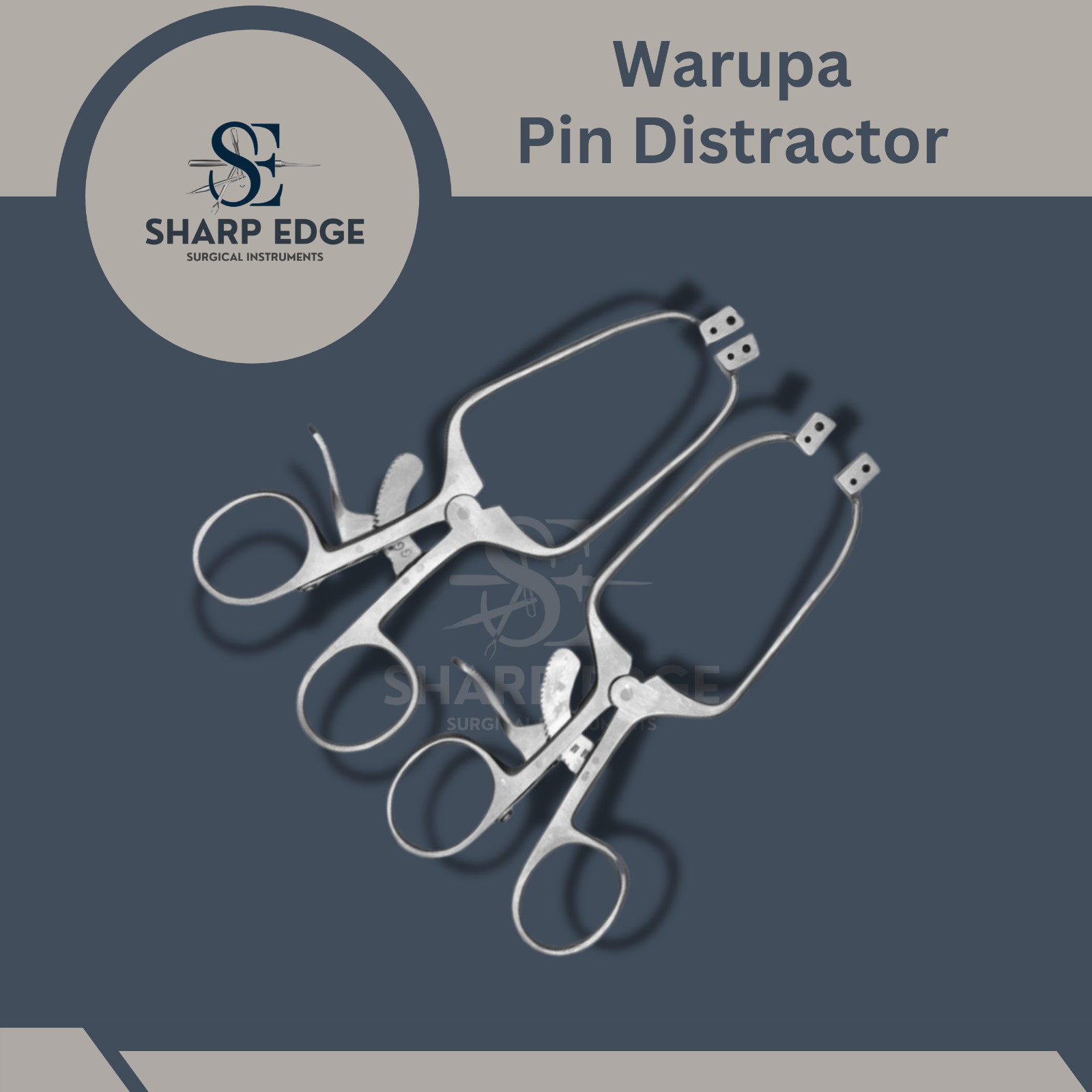 Warupa Pin Distractor, 2.1mm & 1.6mm, Self-Retaining Surgical Tool, Orthopedic