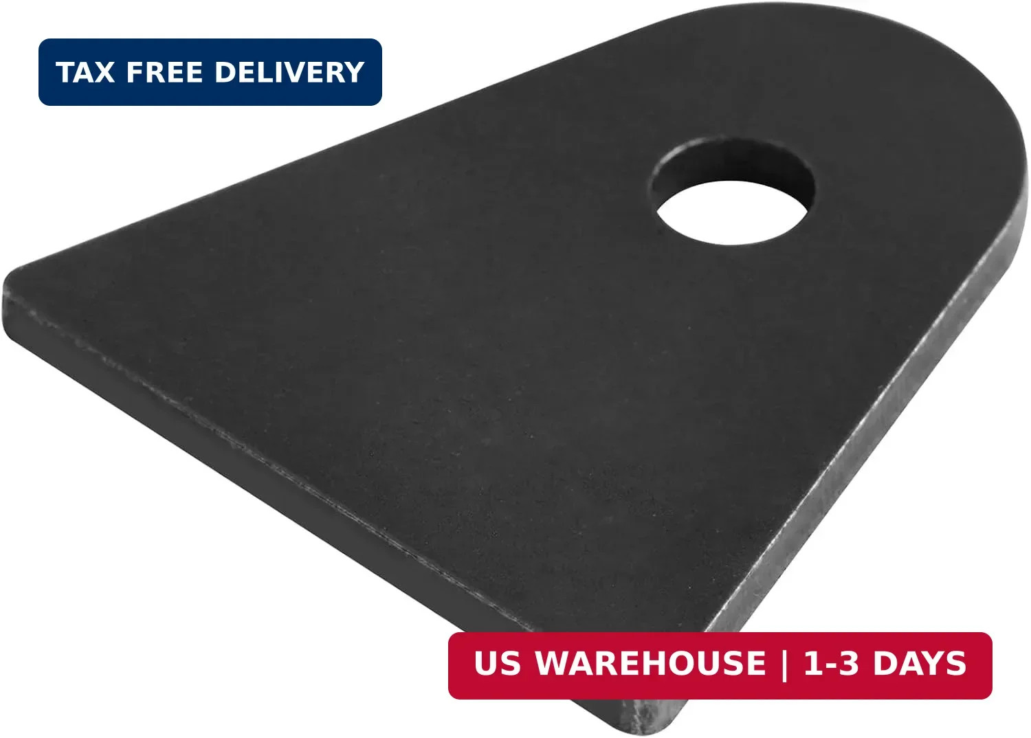 10 Pack Weld-On Tabs, Shock Mount Tabs, 2-7/8″ Tall, 1/2″ Bolt Hole | 3/16″ Thic