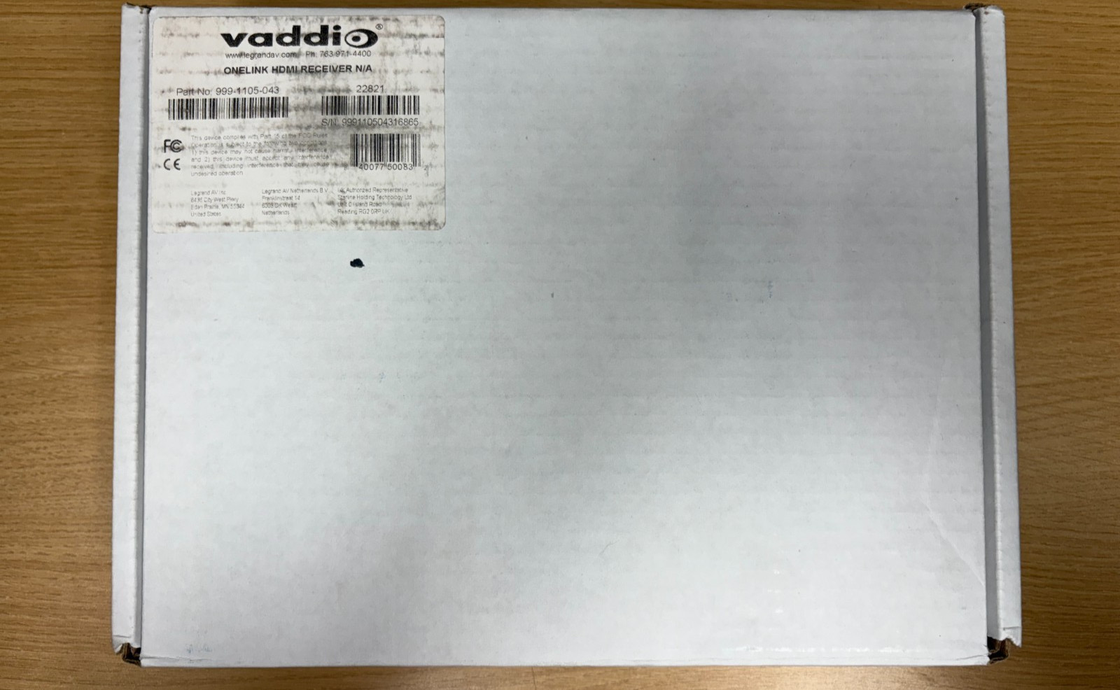 Vaddio OneLink HDMI Extension Receiver (P/N: 999-1105-043)