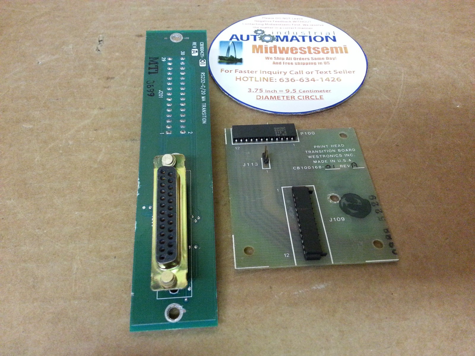 FREESHIPSAMEDAY WESTRONICS CB100421-01 RS232-C/20 MA + CB100168-01 PRINT HEAD