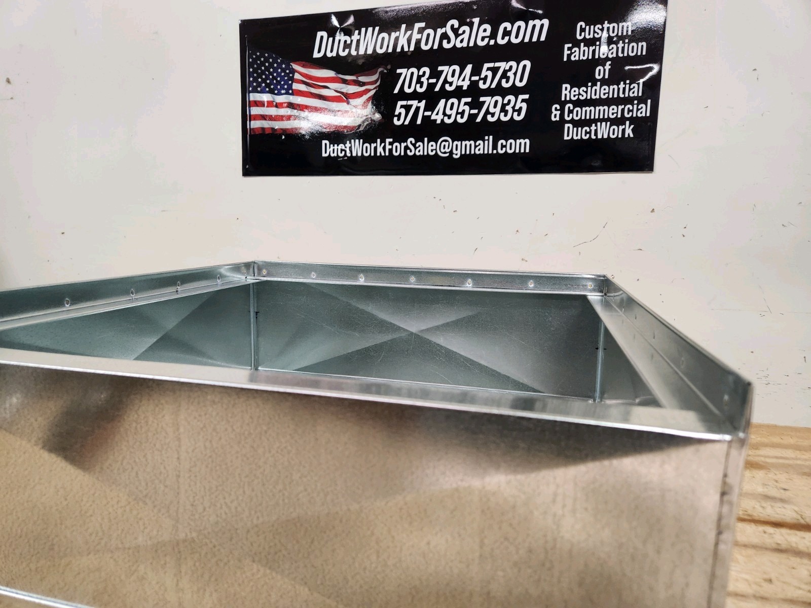 21″x21″x17″ tall furnace stand return air box duct hvac