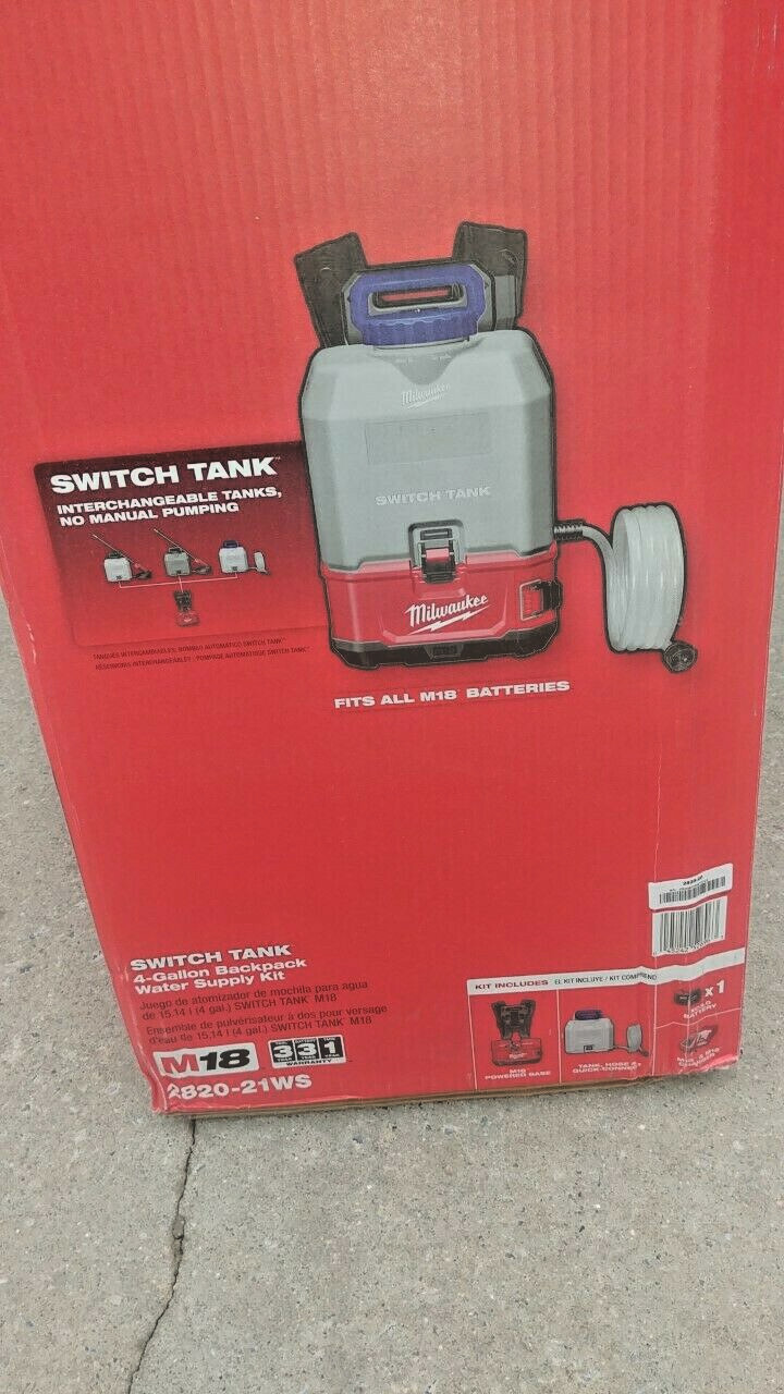 Milwaukee 2820-21WS M18 Switch Tank 4 Gallon Backpack Water Supply Kit !!READ!!!