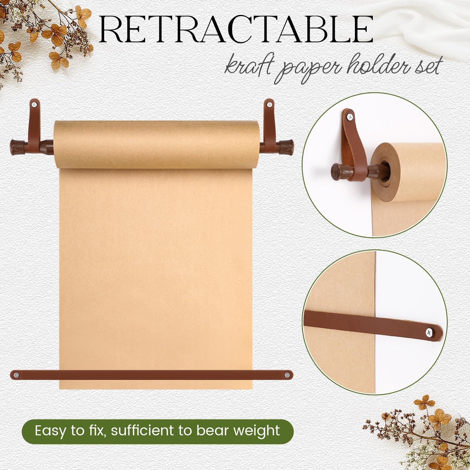Vicenpal 15.5 Inch Kraft Paper Roller Holder Wall Mount Roller Dispenser with…
