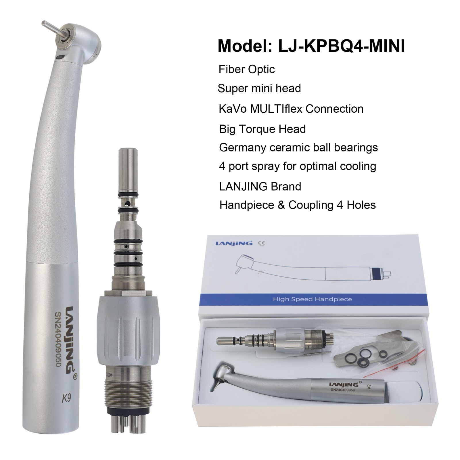 COXO Dental Turbine High Speed Handpiece Fiber Optic Mini KAVO Multiflex Coupler