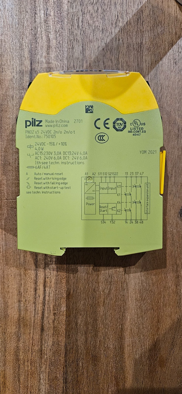 Pilz PNOZsigma 24V Configurable Safety Relay – Yellow (PNOZ s5 24VDC 2 n/o 2 n/o