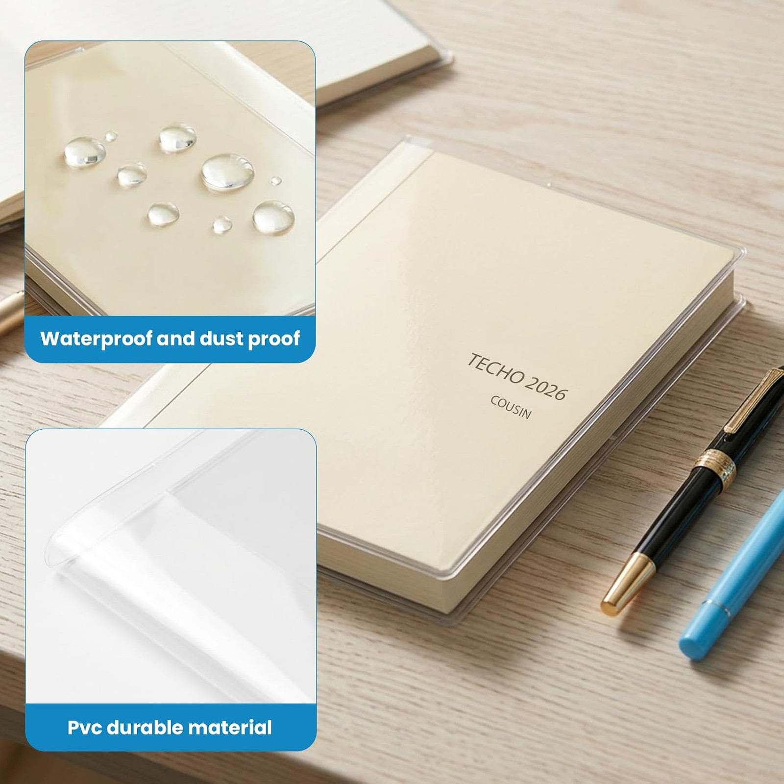 A5 Clear Planner Cover Fits for Hobonichi Techo Cousin 2026 Midori Stalogy