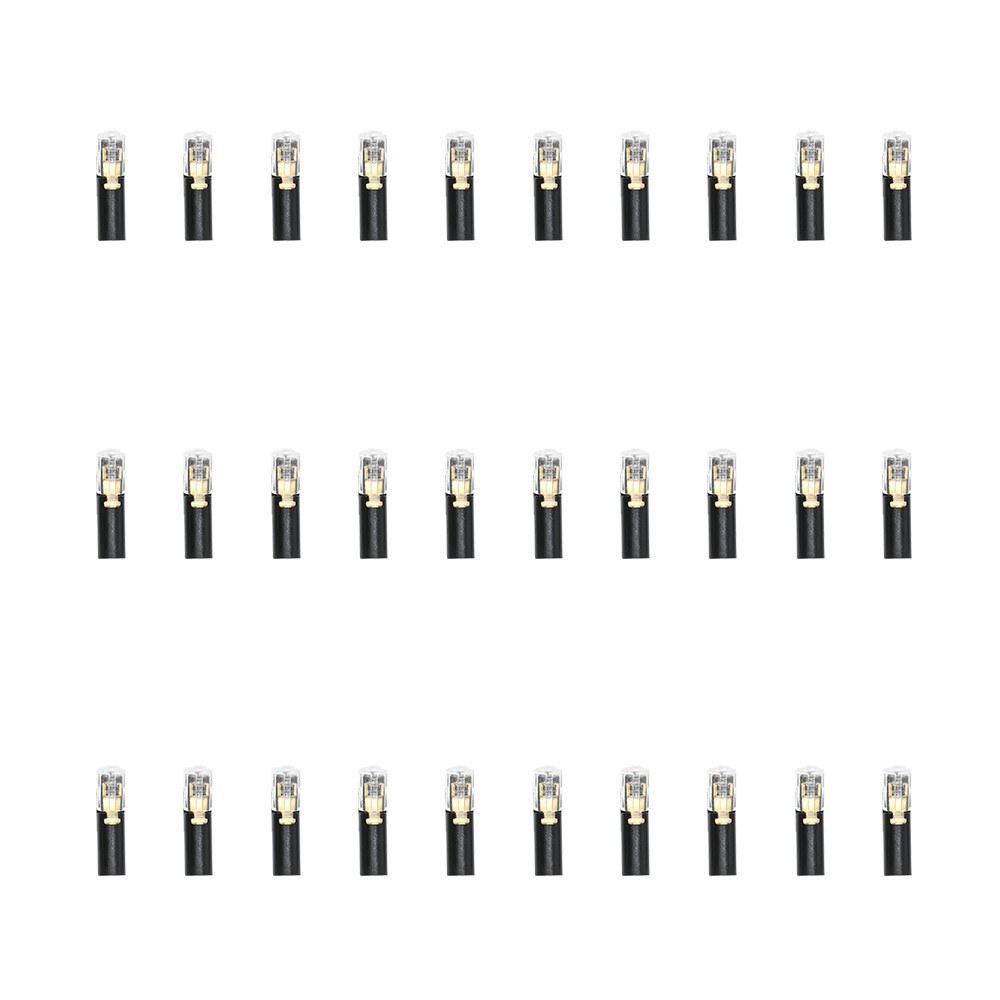 30pcs Double-Wire Plug-in Connector, Cable Clamp with Locking Buckle, AWG 18-22