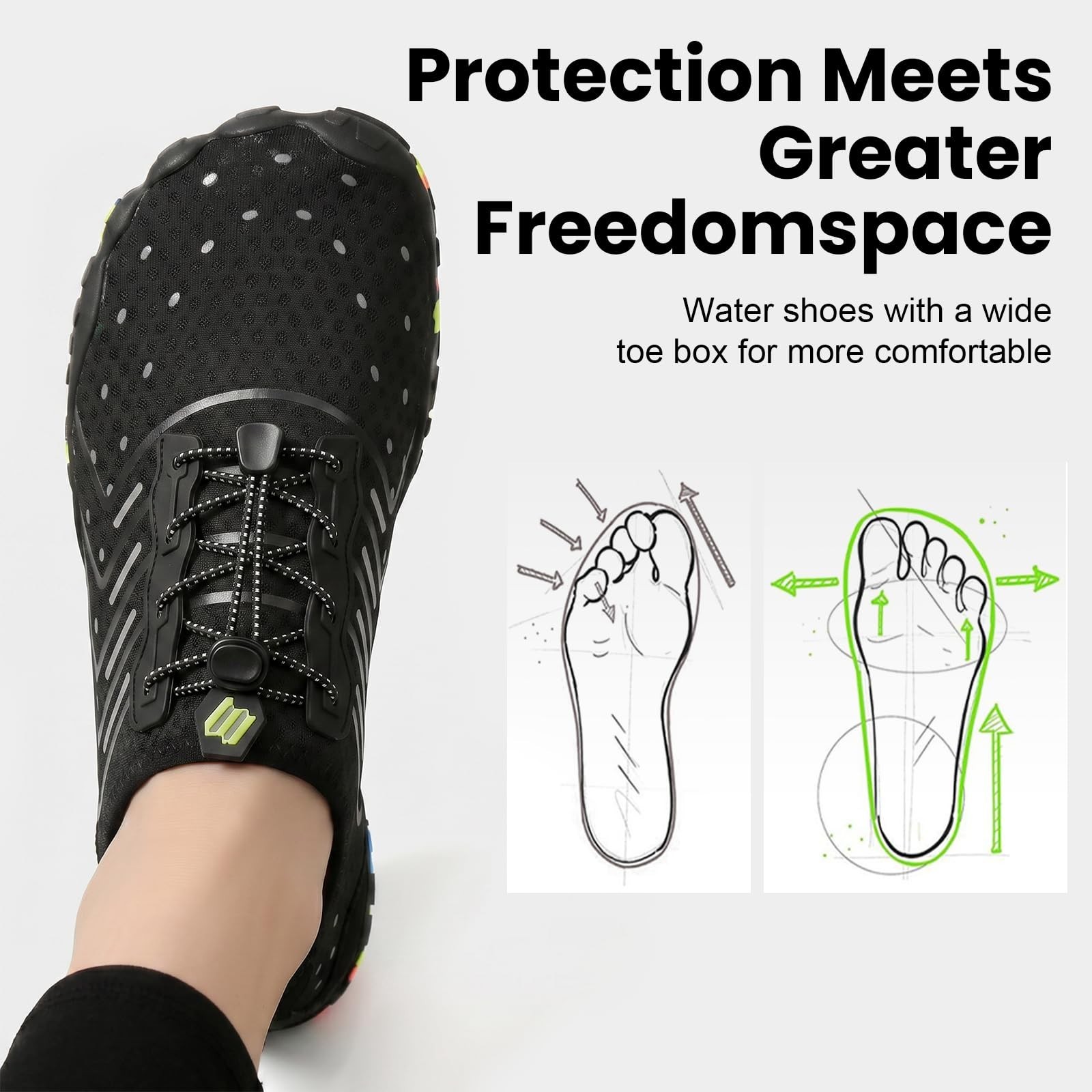 Hike Barefoot Shoes Women Men Footwear, Wide Toe Box Water Shoes, Quick-Dry Z…