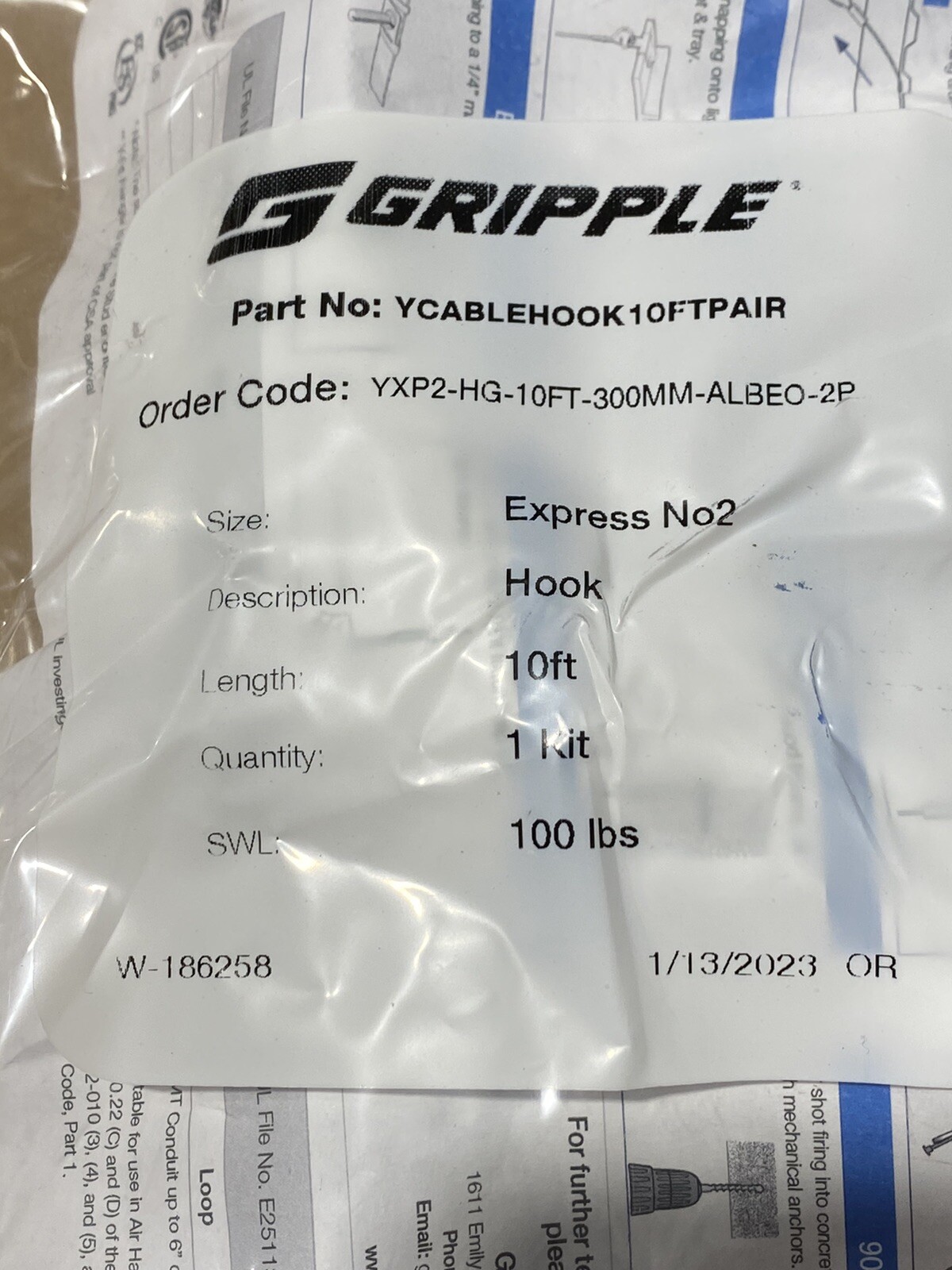 ( 10 ) Boxes Gripple No. 2 , 10ft – 300mm YXP2-HG-10FT-300MM-ALBEO-2p 100LB New