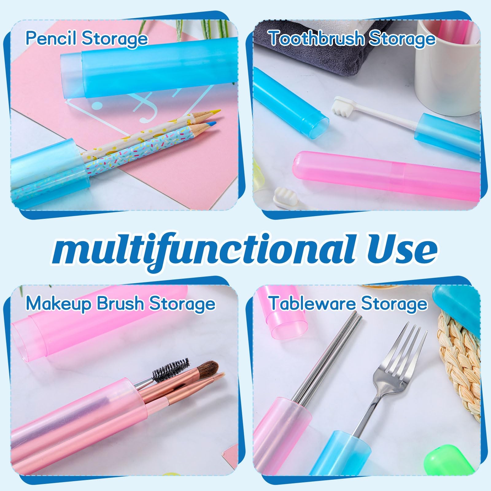 120 Pcs Travel Toothbrush Holder Bulk Multiple Portable Toothbrush Case Stora