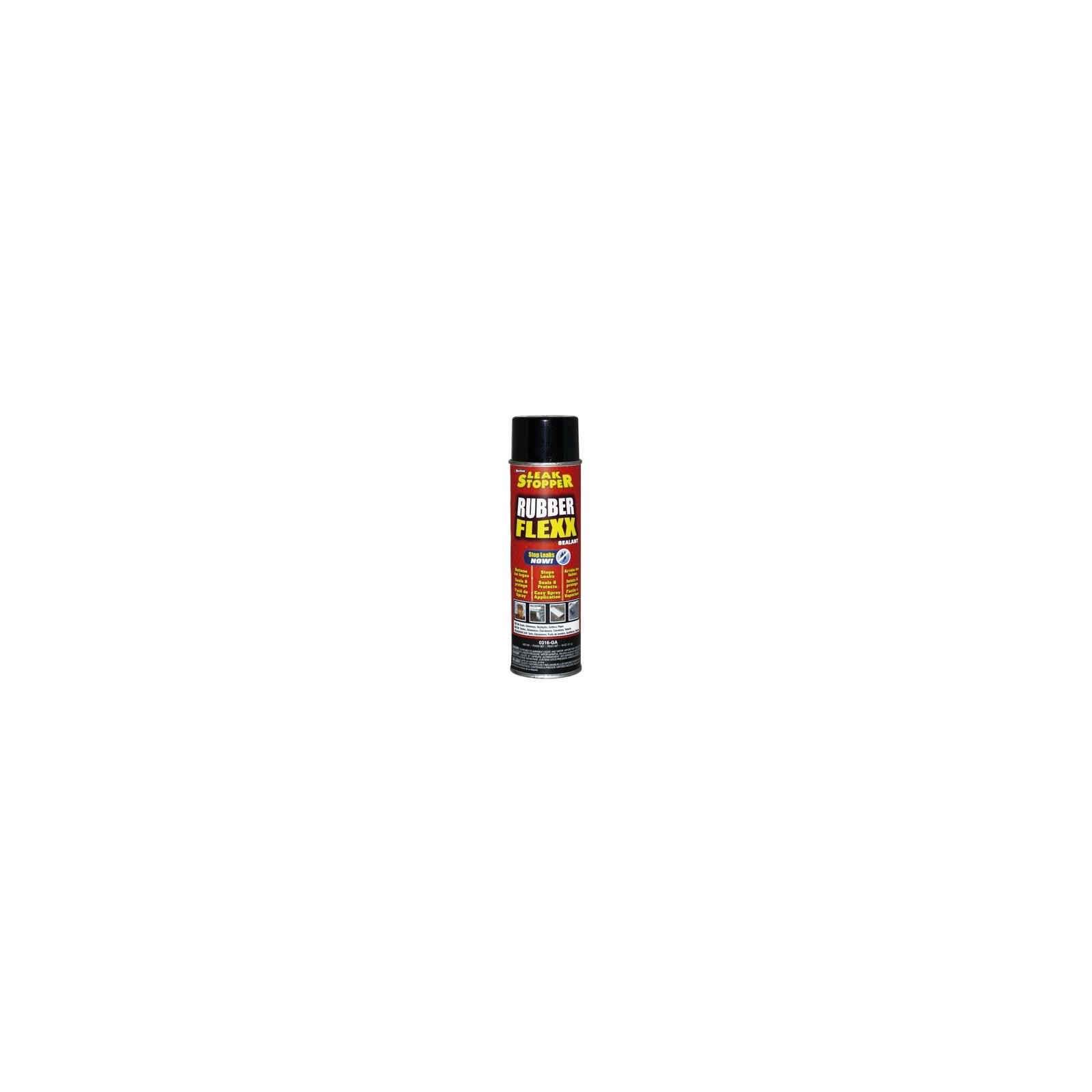 Leak Stopper 0316-GA-6 Rubber Flexx Sealant, Black, 18-oz. Aerosol – Quantity 6