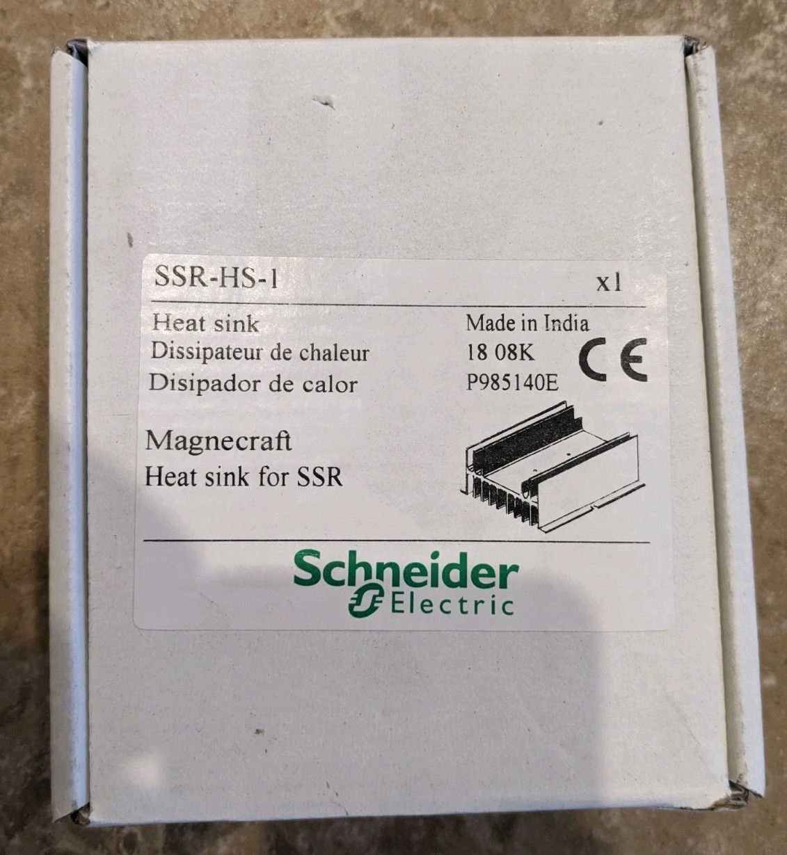 Schneider Magnecraft SSR-HS-1 Heat Sink For Class 6 SSRS SE , Relays Solid State