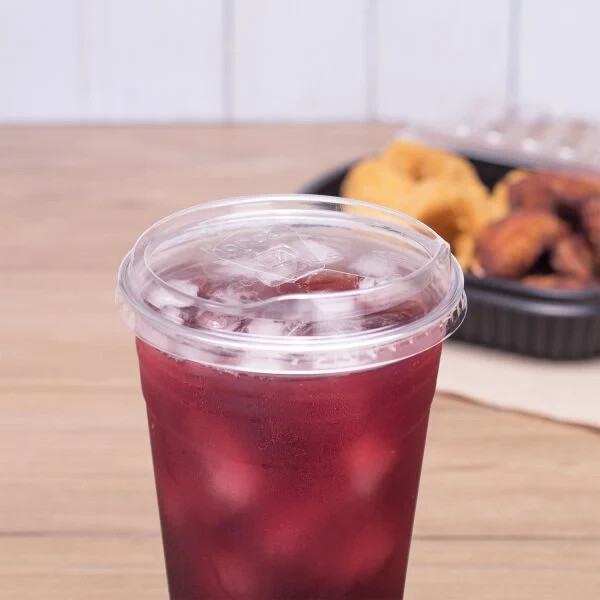 Karat Strawless Sipper lid for 12-24oz PET Plastic cup, C-KC626TS-SH