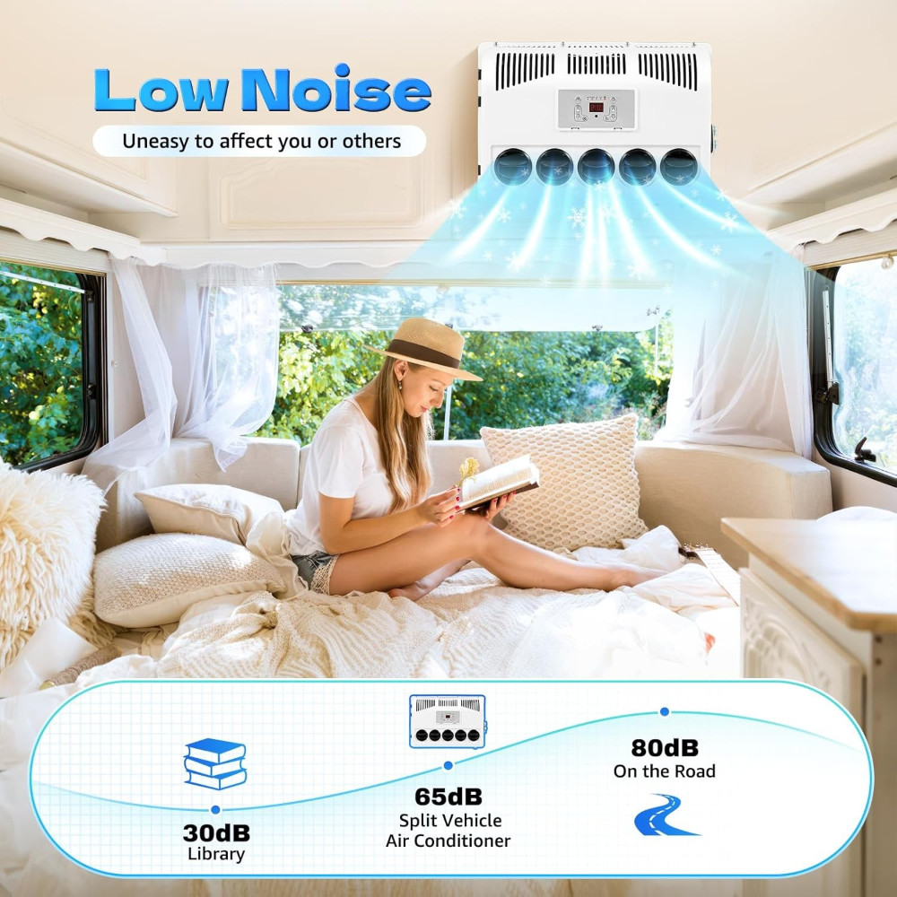 12V Truck Cab Air Conditioner Split AC Fits Semi Trucks Bus RV Caravan 11000 BTU