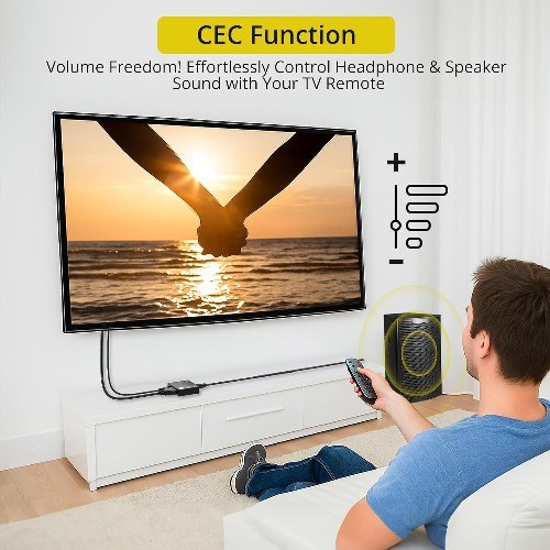 HDMI ARC to 3.5mm L/R Audio Adapter 3.3ft Cable ARC Audio Extractor TV to RCA