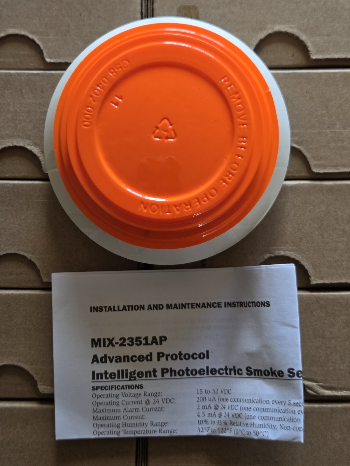 MIRCOM MIX-2351AP ADVANCED PROTOCOL PHOTOELECTRIC SMOKE DETECTOR – NEW 60 AVAIL.
