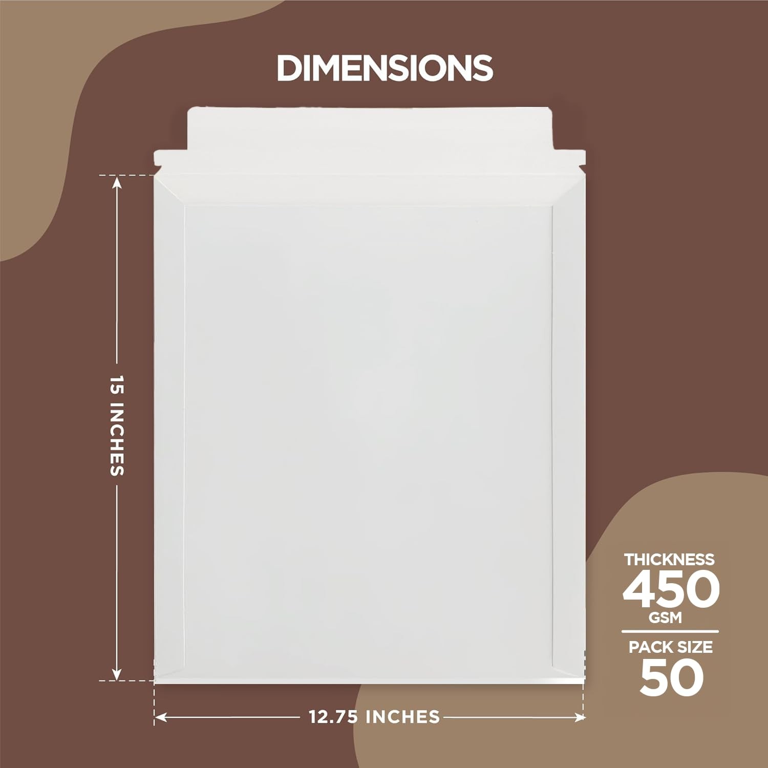 50 Pack 12.75×15 Inches Rigid Mailers – Self 12.75×15″-pack of 50, 12.75X15