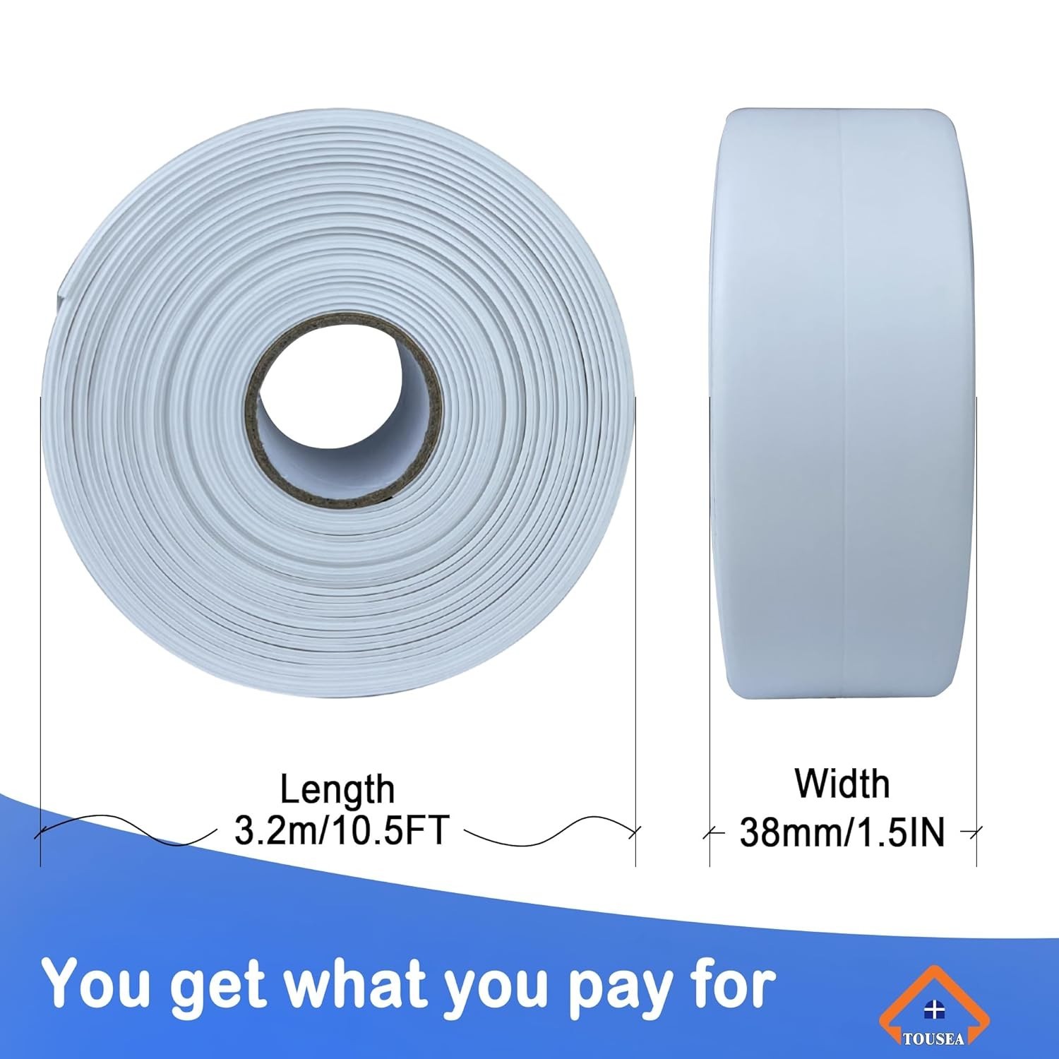 White Caulk Tape for Bath & Kitchen,Caulking Tape for Bathroom Caulking White…
