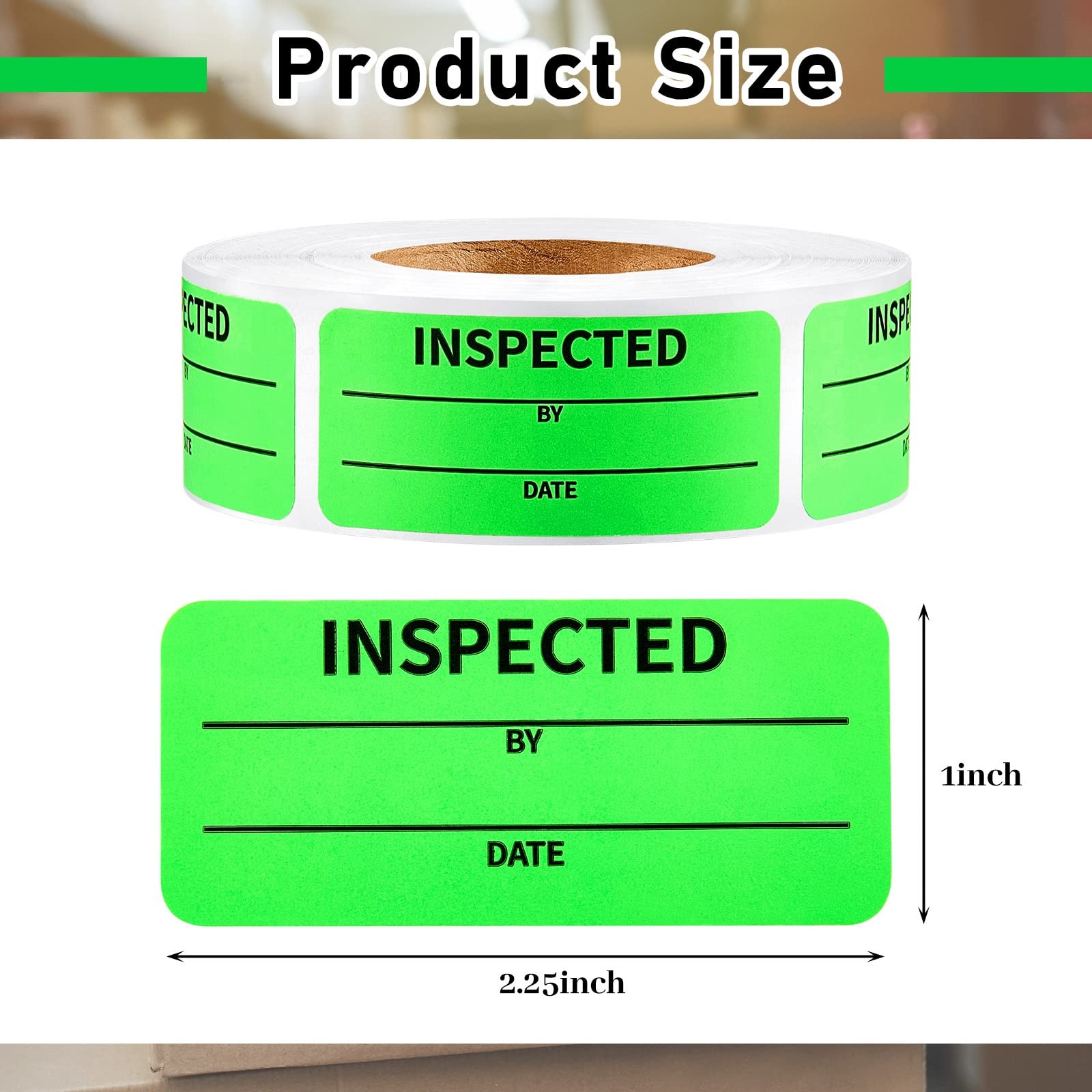 Gersoniel 600 Pcs 1 x 2.25 Inch Quality Control Inventory Labels Will Not Fade R