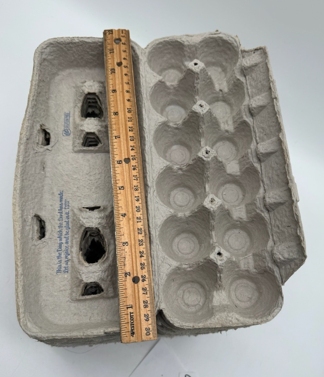 25 PACK – Clean Empty Egg Cartons (12 count) Pulp Paper for Medium or Large Eggs