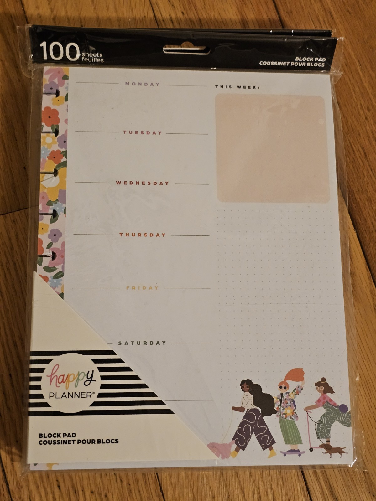 The Happy Planner Classic Block Pad – Flowers And Dog Walking