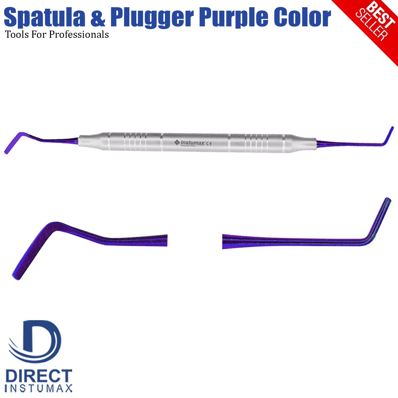 Dental Filling Tools Set Titanium Spatula & Plugger with Colorful Tips