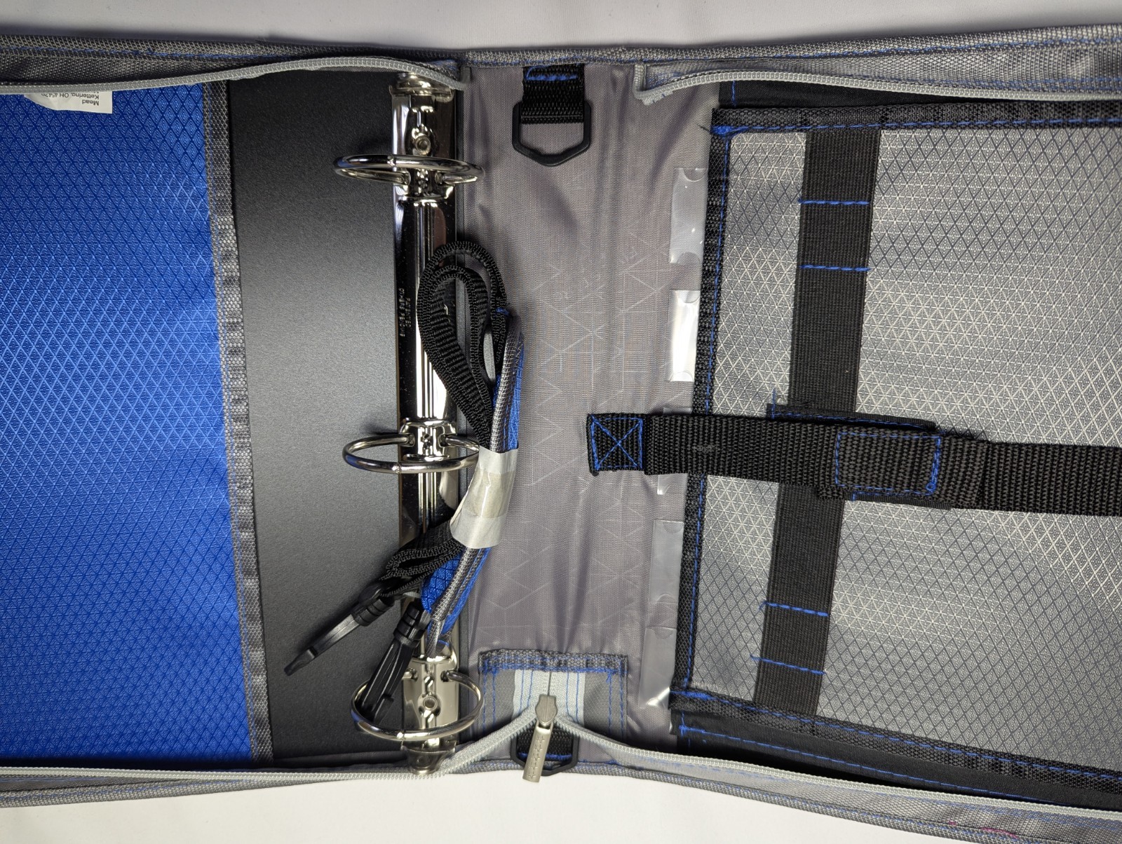 FIVE STAR Zipper Binder Blue & Black 2″ W/ Carrying Strap 2016 NEW College Work