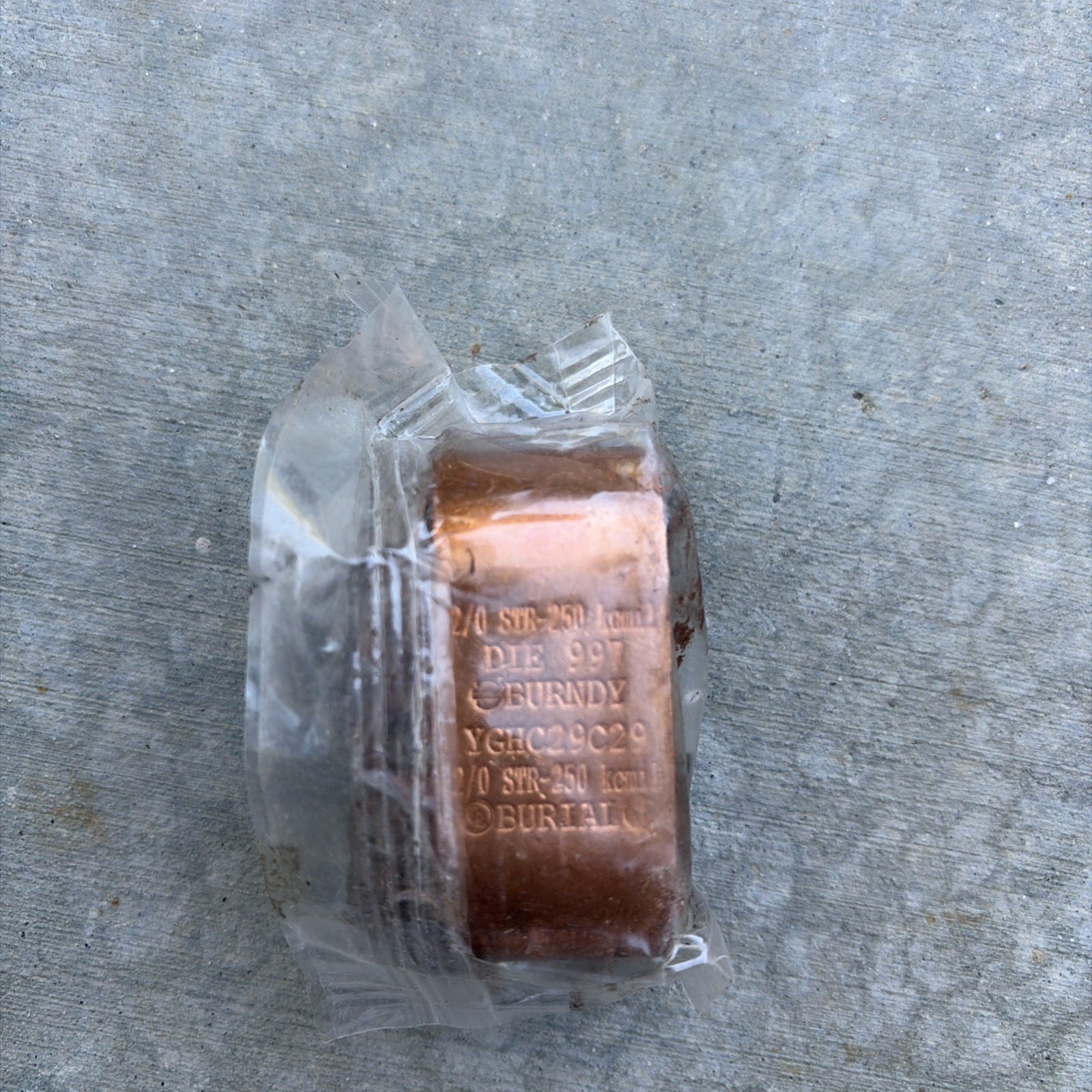25 Burndy YGHC29C29 Compression Ground Copper Connector 250 KCMIL 3/0 STR