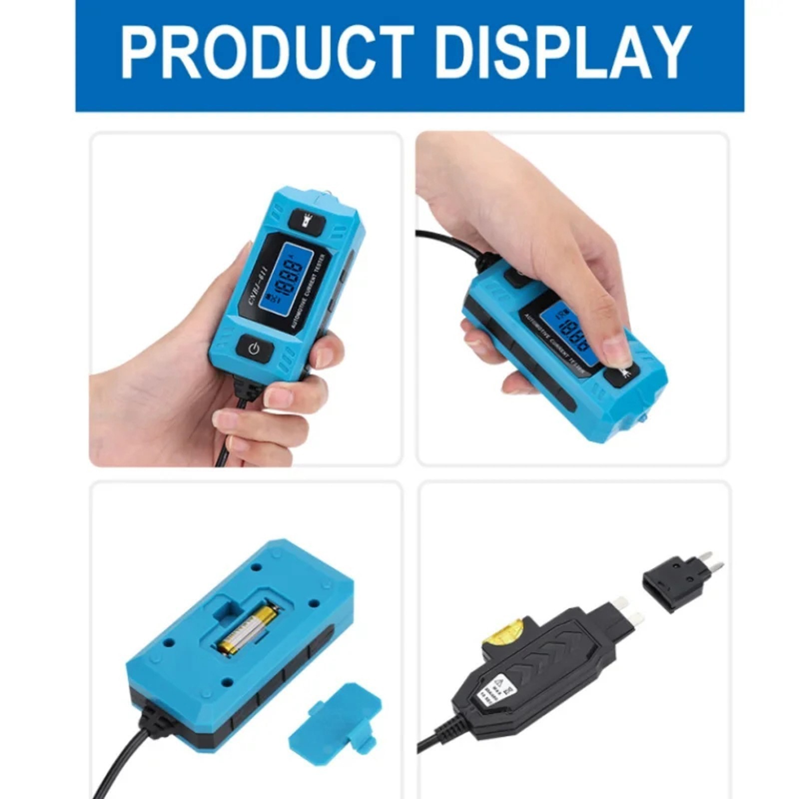 Car Circuit Tester Fuse Tester Automotive Current Tester Blade Fuse 20A Max 48V
