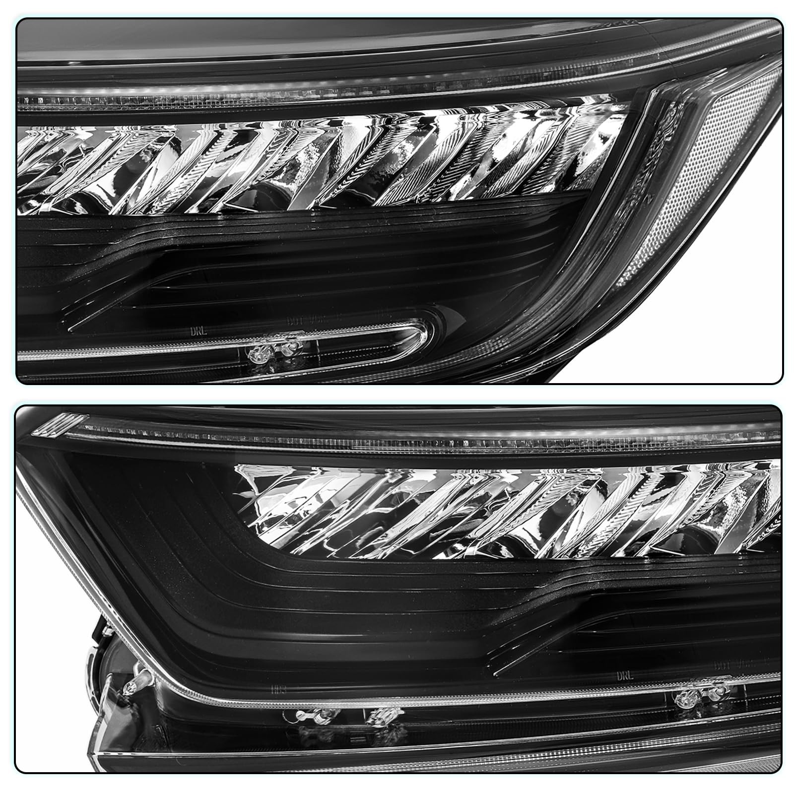 LED Headlight Assembly for 2017-2022 Honda CRV Black Clear