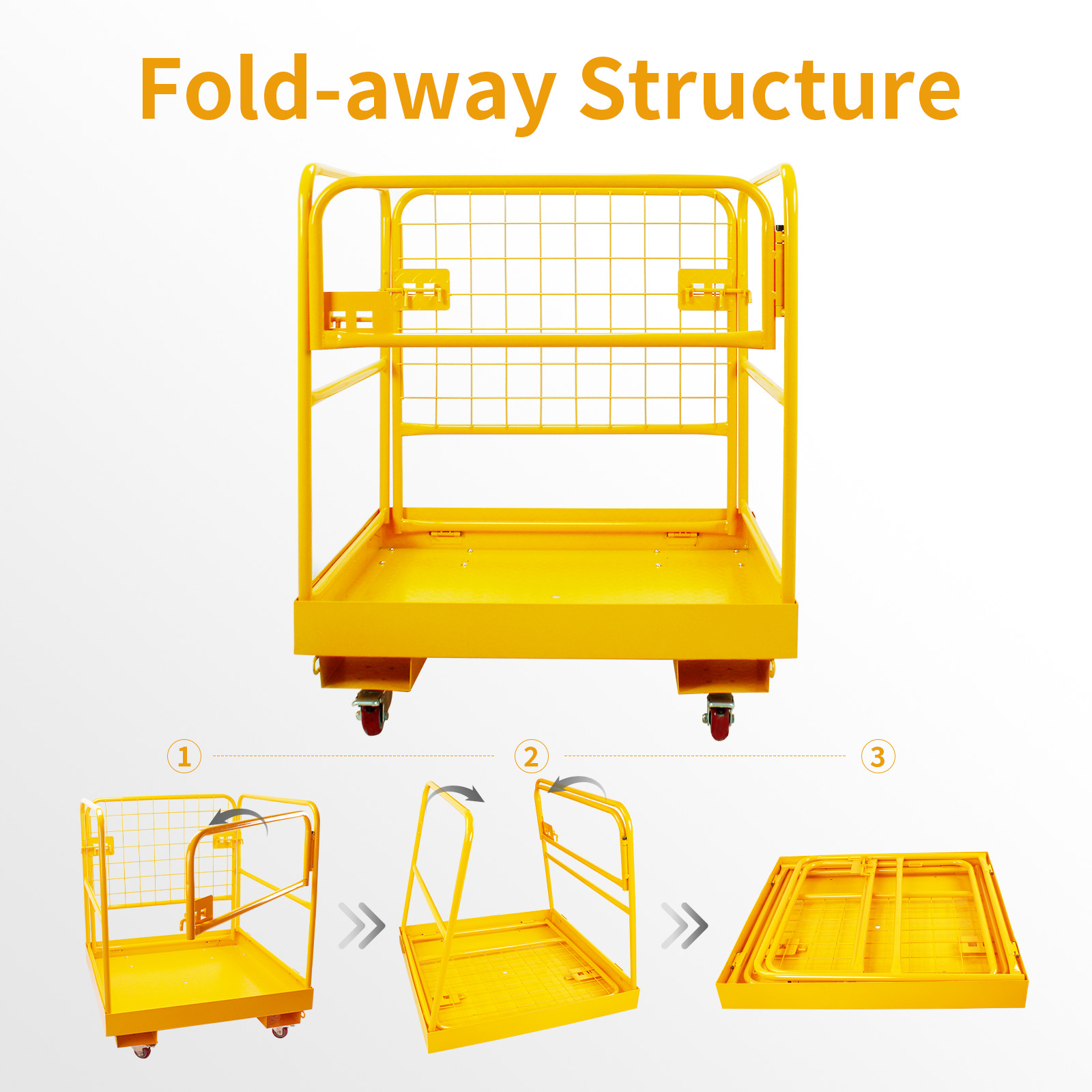 36x36in Forklift Safety Cage1200lbs Work Platform,Aerial Basket,Safety Cage Bask
